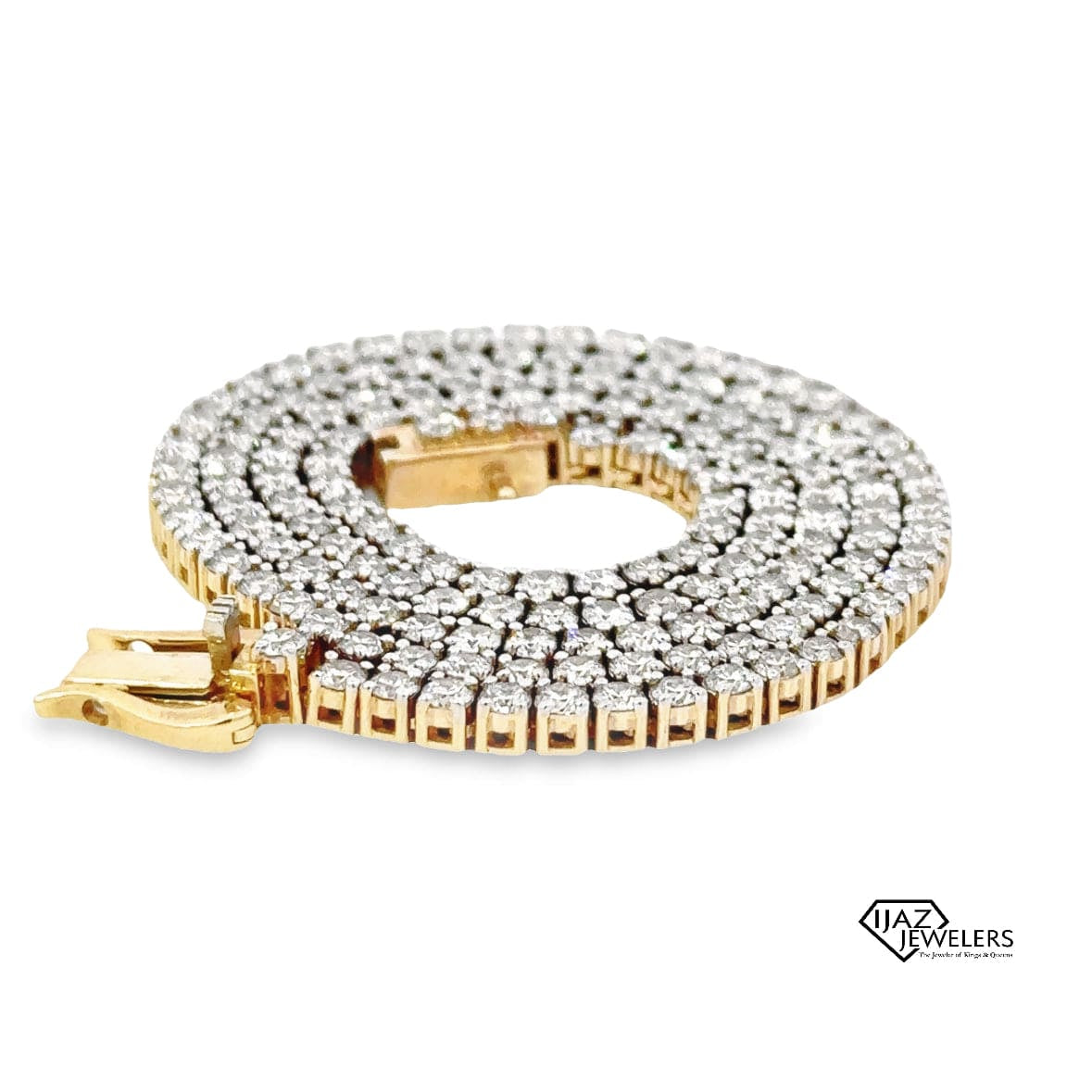 14K Gold VS Diamond Tennis Chain Necklace Ijaz Jewelers