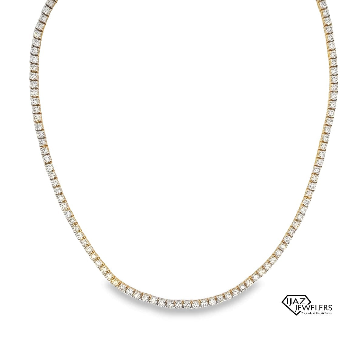 14K Gold VS Diamond Tennis Chain Necklace Ijaz Jewelers