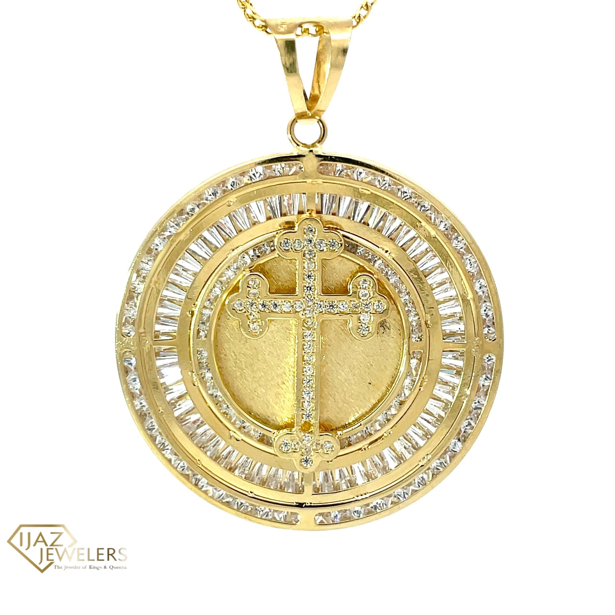 Circle Cz Cross Pendant – Ijaz Jewelers