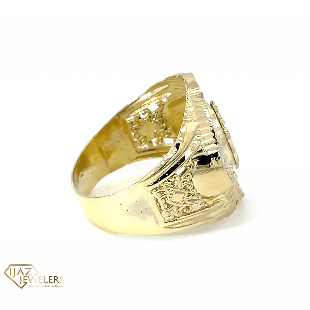10K Gold CZ Fancy Anchor Ring – Ijaz Jewelers