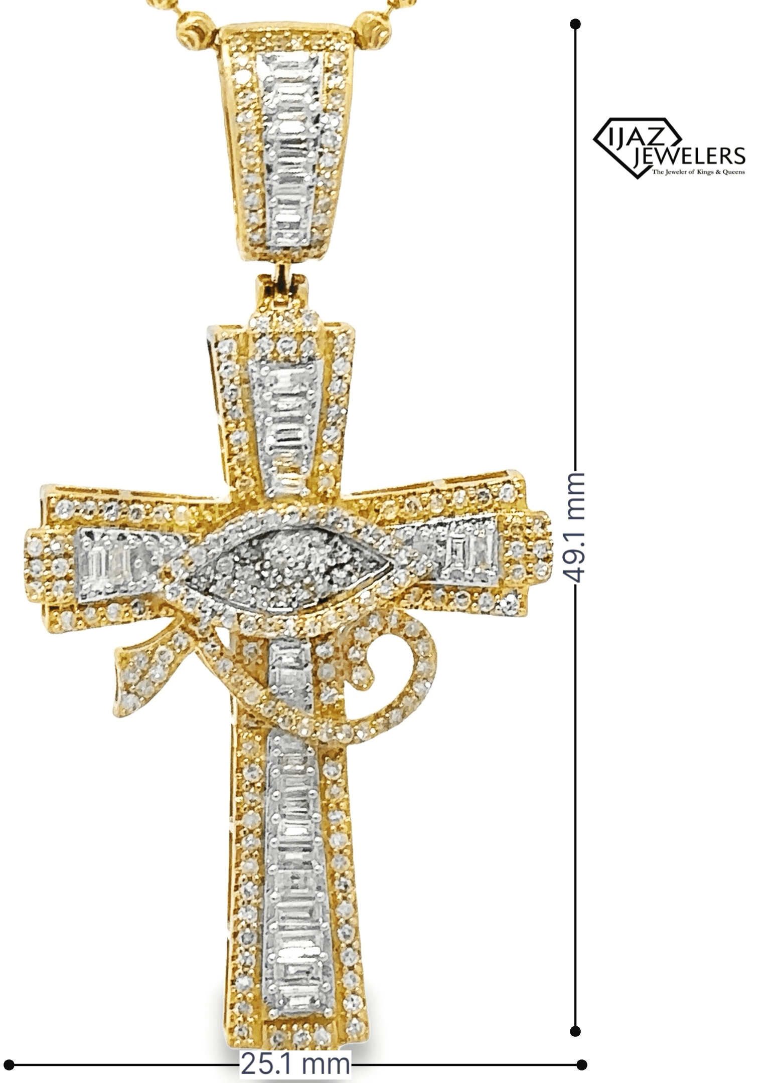 10K Gold 1.04 CTW Diamond Cross