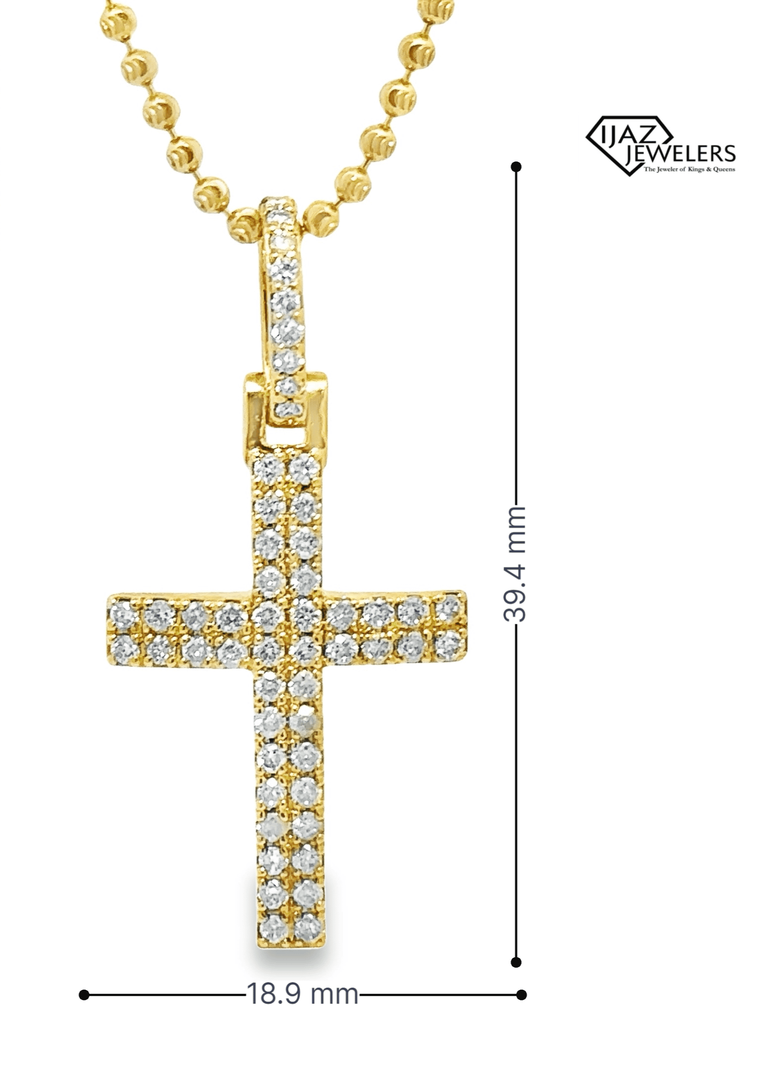 10K Gold 1.43 CTW Diamond Cross