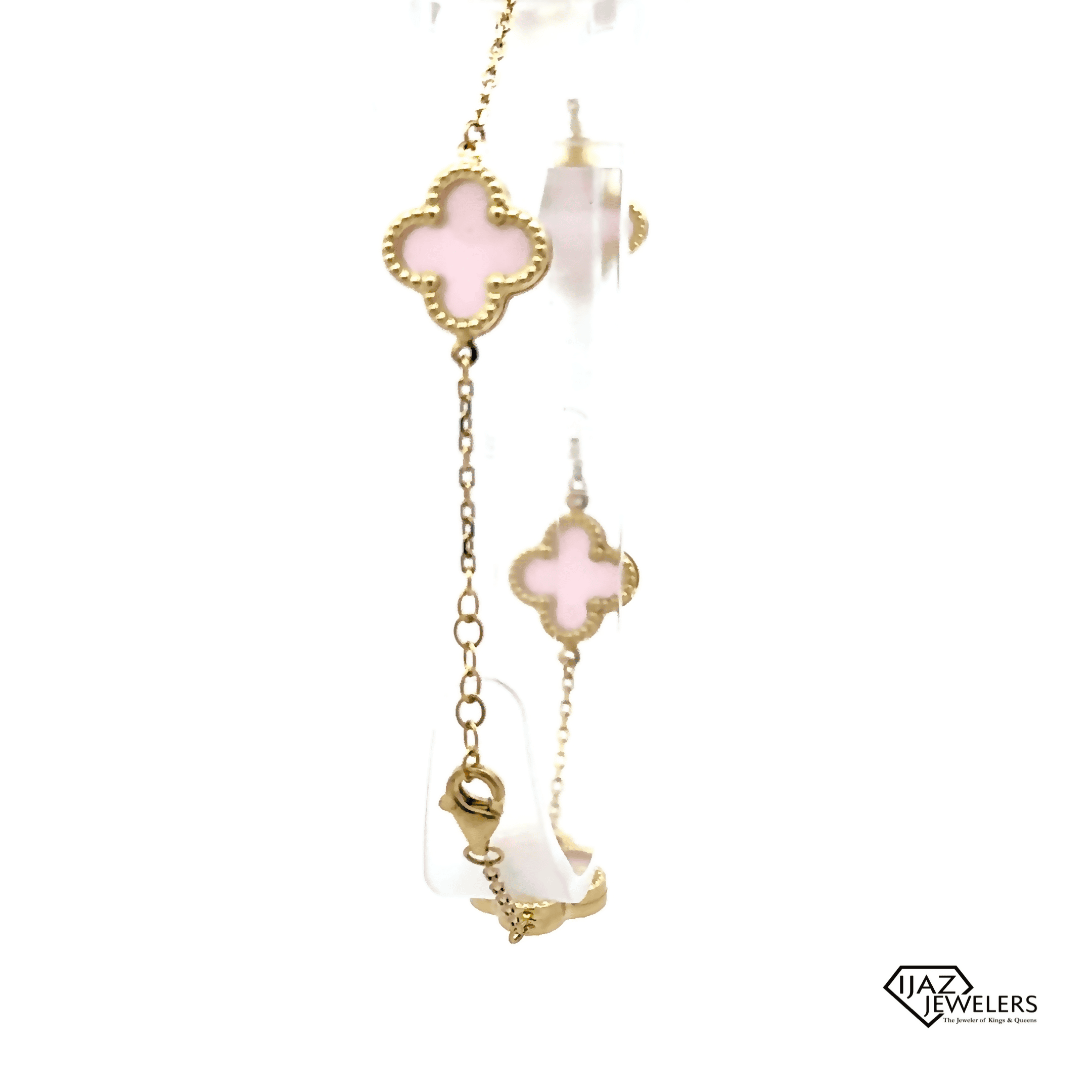 10K Gold Pink Porcelain VC Inspired Bracelet – Ijaz Jewelers