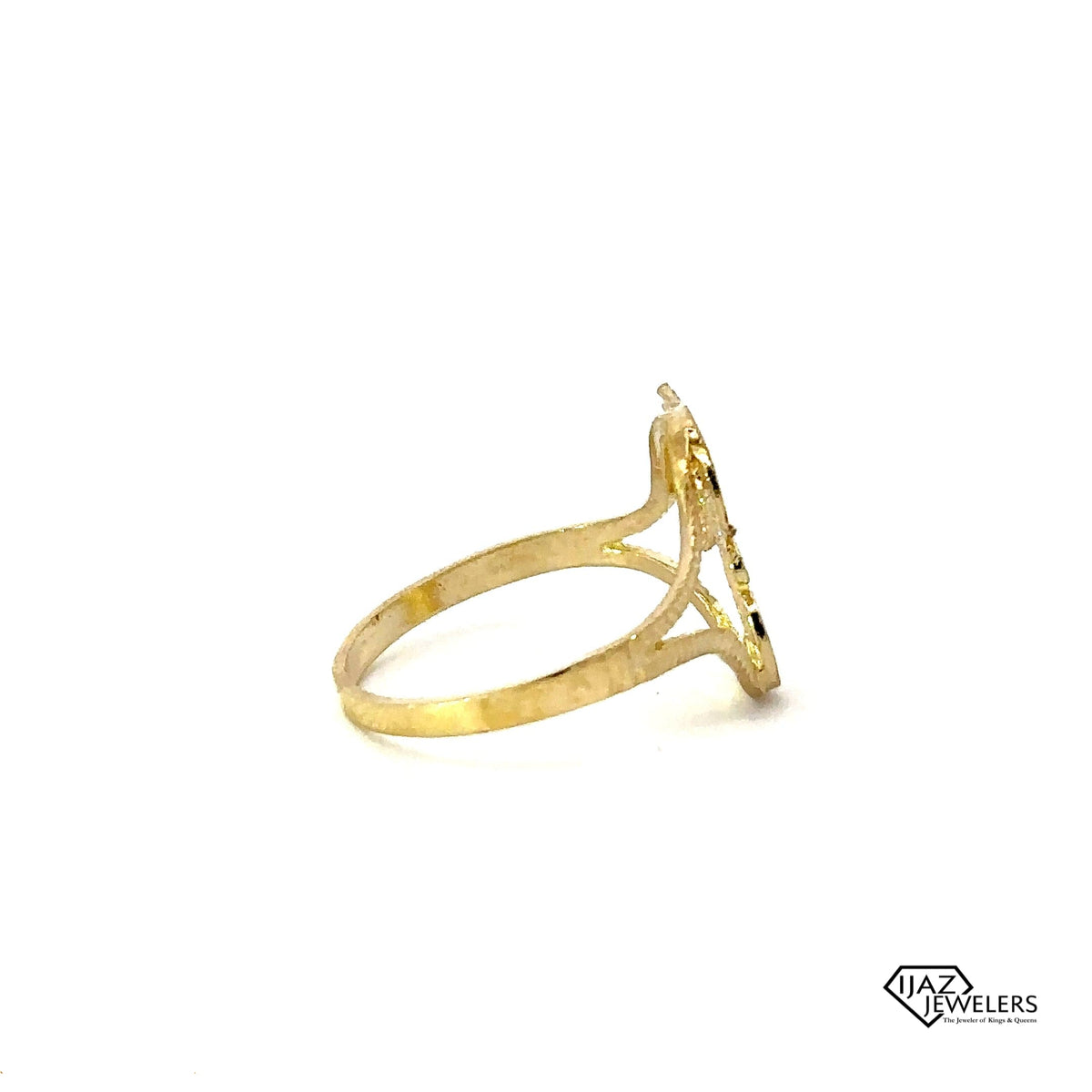 10K Gold Cursive F Ring – Ijaz Jewelers