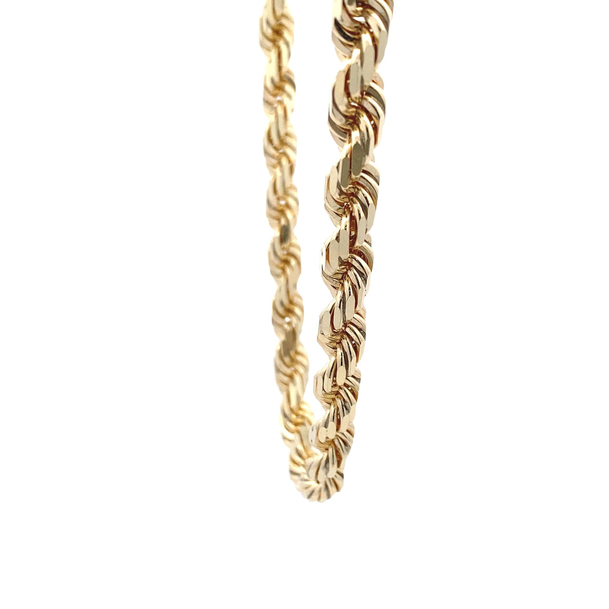 10k Solid Rope Chain 7mm 22