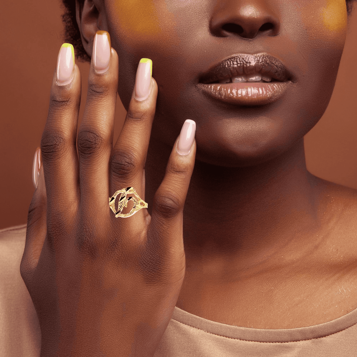 10K Gold Small Cursive D Ring – Ijaz Jewelers