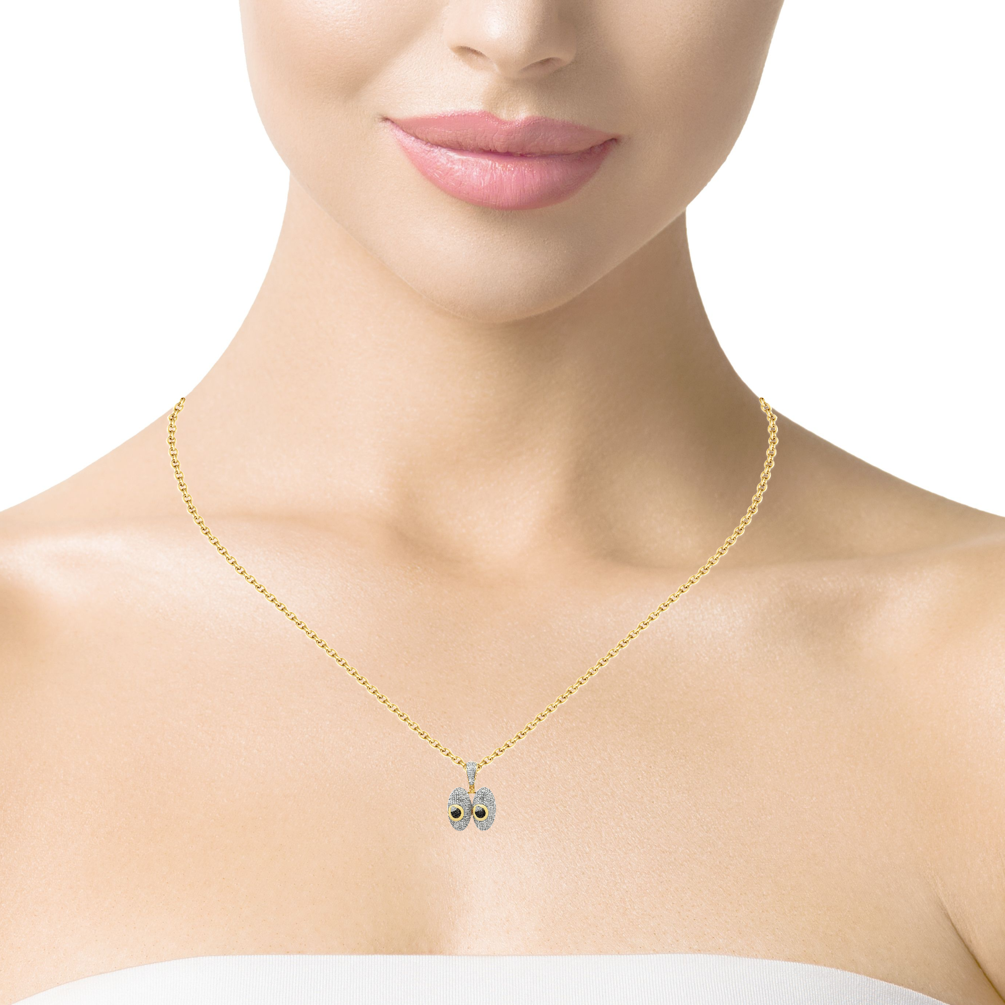 10K Gold 0.82 CTW diamond Emoji Charm – Ijaz Jewelers