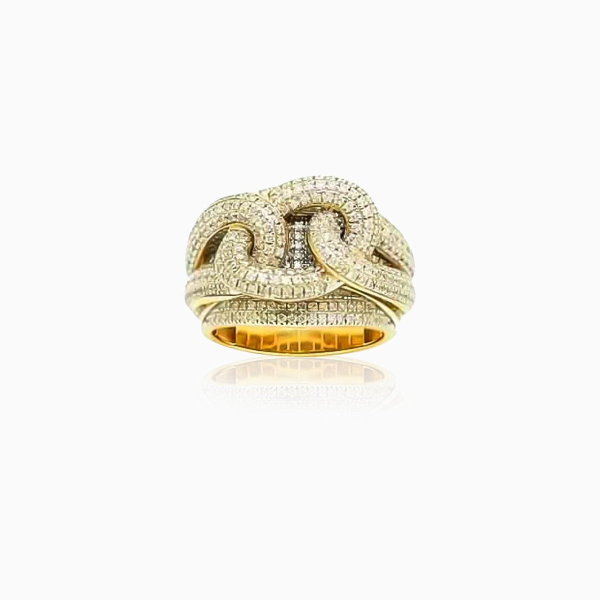 10k Gold Men's Rope Diamond Ring – Ijaz Jewelers