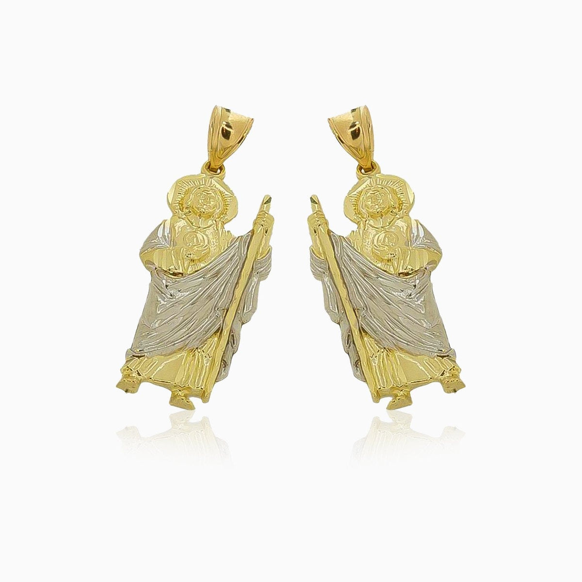 10k Plain Gold Two-Tone Saint Jude Pendant – Ijaz Jewelers