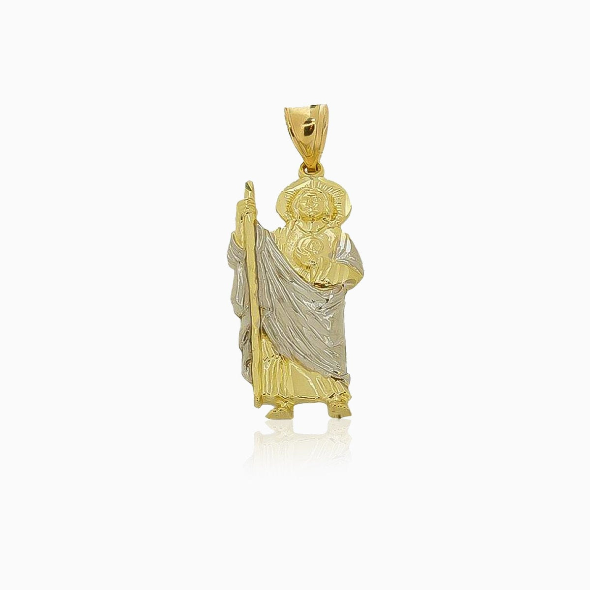 10k Plain Gold Two-Tone Saint Jude Pendant – Ijaz Jewelers